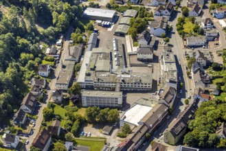 Aerial view, Kamperbach industrial estate, Kierspe railway station, Kierspe, Sauerland, North