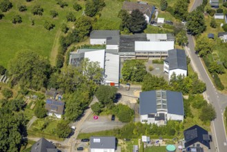 Aerial photo, Servatiusschule primary school, Rönsahl, Kierspe, Sauerland, North Rhine-Westphalia,