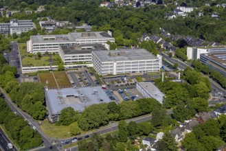 Aerial photo, Essen Police - Police Station 2 - South and GALERIA Karstadt Kaufhof GmbH company