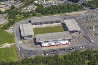 Aerial view, Stadion an der Hafenstraße, Rot-Weiß Essen football stadium, Hafenstraße and