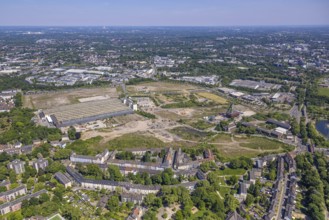 Aerial view, new construction area Stadtquartier Essen 51, Helenenstraße, Berthold-Beitz-Boulevard,