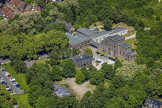 Aerial view, Carl Colliery, cultural centre, Altenessen, Essen, Ruhr area, North Rhine-Westphalia,