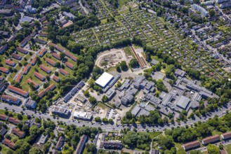 Aerial view, Gymnasium Am Stoppenberg and Bischöfliche Sekundarschule, KGV Stoppenberg e.V.,
