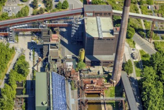 Aerial view, Zollverein factory swimming pool, Gelsenkirchener Straße, outdoor pool, Stoppenberg,