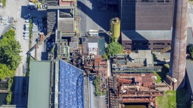 Aerial view, Zollverein factory swimming pool, Gelsenkirchener Straße, outdoor pool, Stoppenberg,