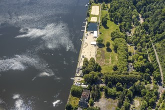 Aerial view, bathing area Seaside Beach, Freiherr-vom-Stein-Straße, outdoor pool and beach Lake