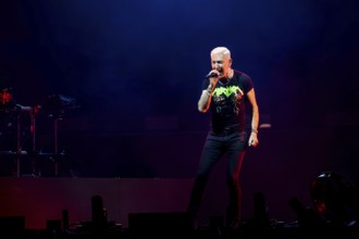 H. P. Baxxter, singer of Scooter live on Rough and Dirty! Open Airs Tour at the Berlin Waldbühne on