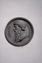 Image of Johann Gutenberg, letterpress, inventor, invention, book, publication, printing,