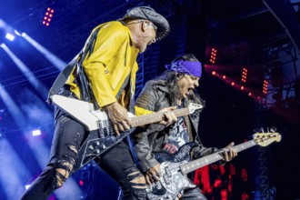 Rudolf Schenker, guitarist of the band Scorpions live on 60 Years Anniversary Tour in the