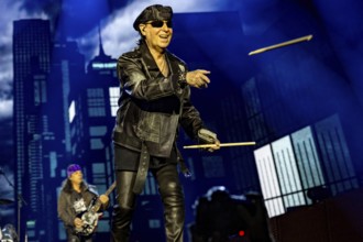 Klaus Meine, singer of the band Scorpions live on 60 Years Anniversary Tour in the