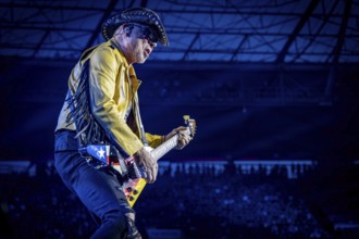 Rudolf Schenker, guitarist of the band Scorpions live on 60 Years Anniversary Tour in the