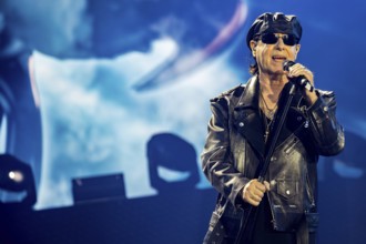 Klaus Meine, singer of the band Scorpions live on 60 Years Anniversary Tour in the