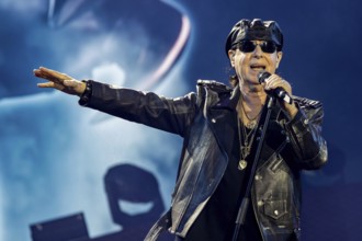 Klaus Meine, singer of the band Scorpions live on 60 Years Anniversary Tour in the