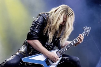 Richie Faulkner, guitarist of Judas Priest live at the 60 Years Anniversary Concert of the