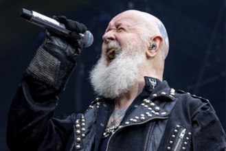 Rob Halford, singer of Judas Priest live at the 60 Years Anniversary Concert of the Scorpions in