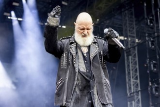 Rob Halford, singer of Judas Priest live at the 60 Years Anniversary Concert of the Scorpions in