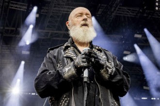 Rob Halford, singer of Judas Priest live at the 60 Years Anniversary Concert of the Scorpions in