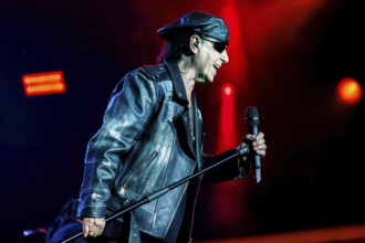 Klaus Meine, singer of the band Scorpions live on 60 Years Anniversary Tour in the