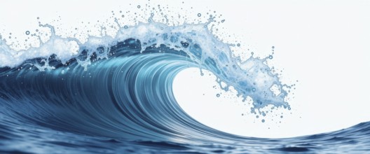 A stunning capture of a powerful wave in motion, displaying the ocean's raw energy and beauty.