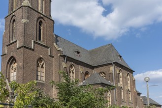 Brick nave with Gothic windows, Manheim, North Rhine-Westphalia, Germany