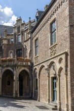 Paffendorf Castle courtyard with arcades, Paffendorf, North Rhine-Westphalia, Germany