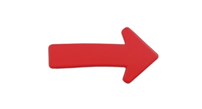 A vibrant red arrow points to the right, set against a clean white background, representing