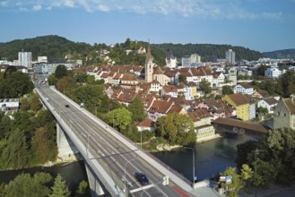 View of the old town with the parish church of Maria Himmelfahrt, in the foreground the high