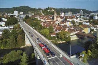 View of the old town with the parish church of Maria Himmelfahrt, in the foreground the high