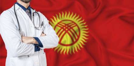 Kyrgyzstan national health system. Kyrgyzstan health and medical insurance concept