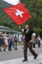 National Day flag wavers, Interlaken, Switzerland