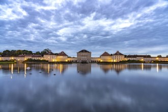 Nymphenburg Palace at dusk, Munich, Bavaria, Germany