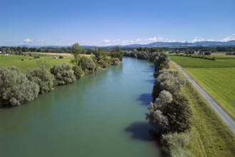 River Reuss, Mühlau, Freiamt, Canton, Aargau, Switzerland