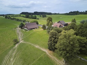 Horben viewpoint with restaurant and car park, Beinwil, Freiamt, Canton Aargau, Switzerland