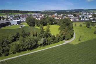 View of the village, Sins, Freiamt, Canton, Aargau, Switzerland