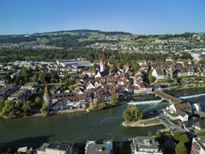 Old town with the Catholic Church of St Nicholas and the Witches' Tower, in the foreground the