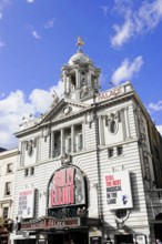 London, England, Great Britain, Europe, Classic theatre building with eye-catching lettering and