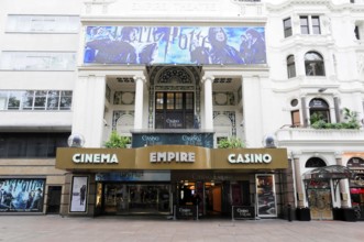 London, England, Great Britain, Europe, Exterior view of a cinema with casino in London, decorative