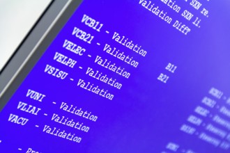Closeup shot of a generic scientific monitor screen display