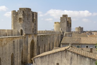 High angle view of a commune named Aigues-Mortes in France