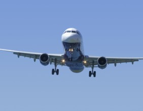 Low angle shot of a flying aeroplane