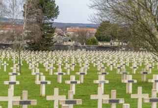 Impression around the military cemetery in Verdun, a large city in the Meuse department in Grand