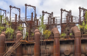 Weathered rusty industrial scenery with old corroded objects