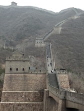 The Great Wall of China near Badaling in misty ambiance