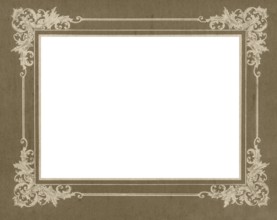 About 100 years old ornamented picture mat