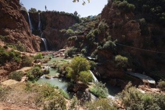 Beautifull cascades of waterfall Ouzoud in Morocco