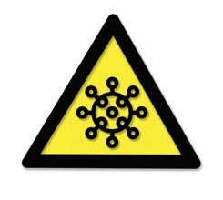 Black and yellow danger sign showing a falling person