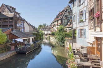Part of the old town in Colmar, Alsace, France, named little Venice