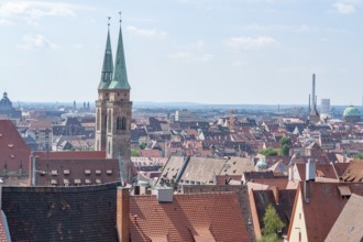 Aerial view of Nuremberg in the german state of Bavaria