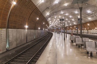 Underground station of Monte Carlo in Monaco, a sovereign city-state and microstate on the French