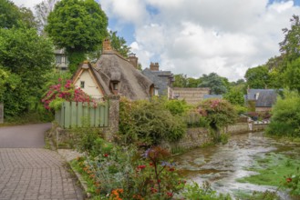 Scenery around river Veules at Veules-les-Roses, a commune in the Seine-Maritime department in the